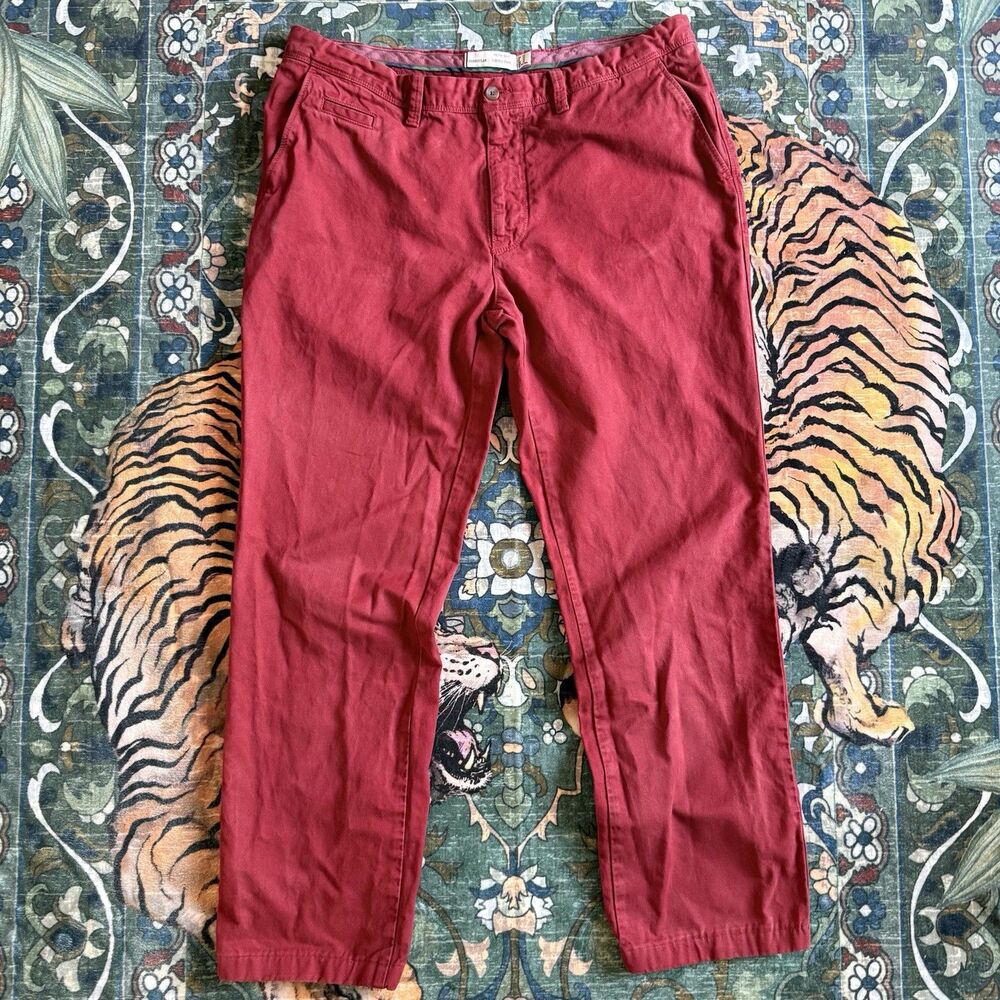 Aberdeen Red Chino Pants Men’s 38x30 Regular Straight Fit
